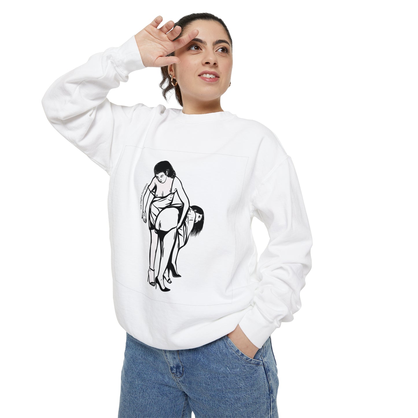 Lesbian Spanking Vintage Fetish Graphic Woman Bondage Sweatshirt / Sweater / Jumper