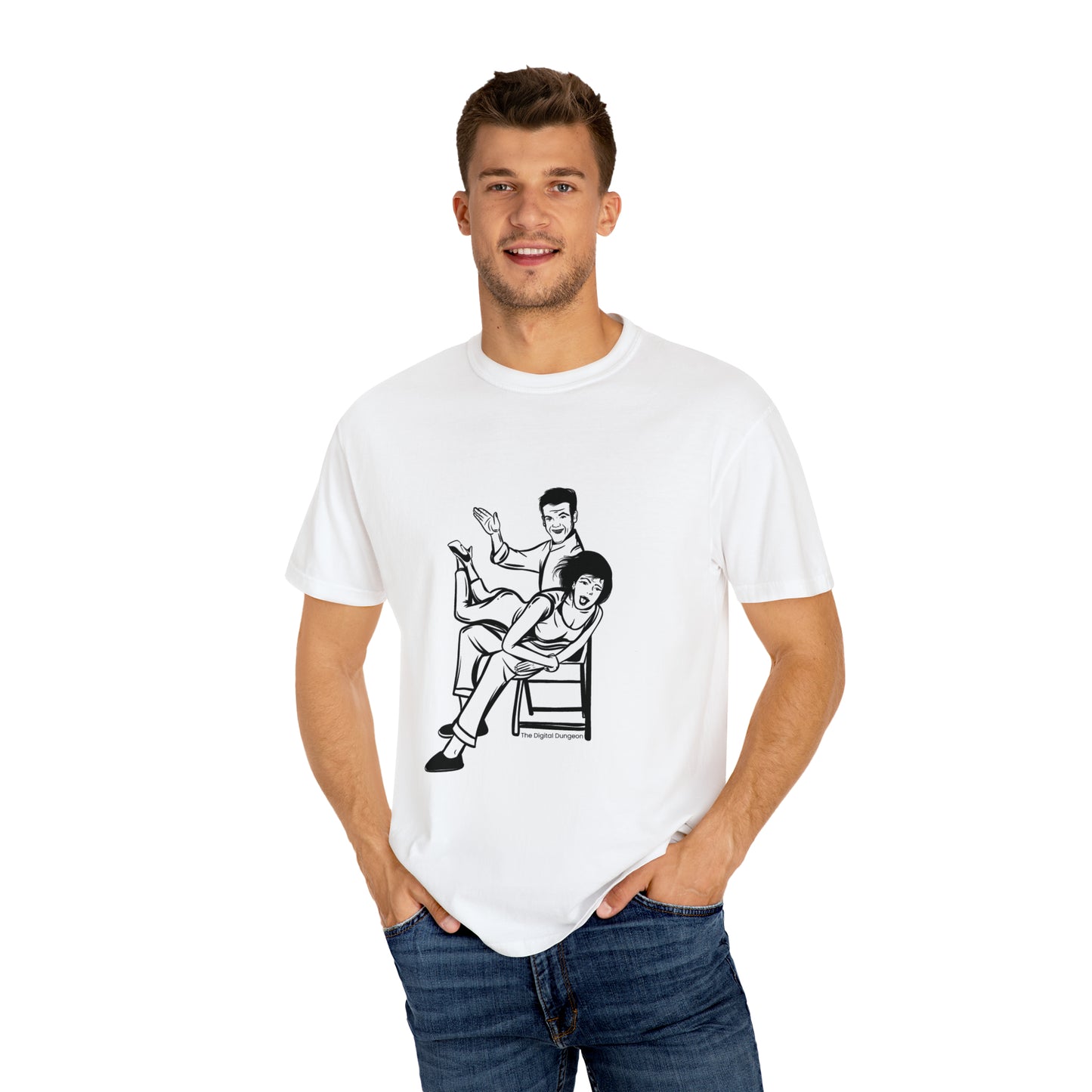 Over My Knee Spanking Vintage Fetish Graphic Woman Bondage T-Shirt