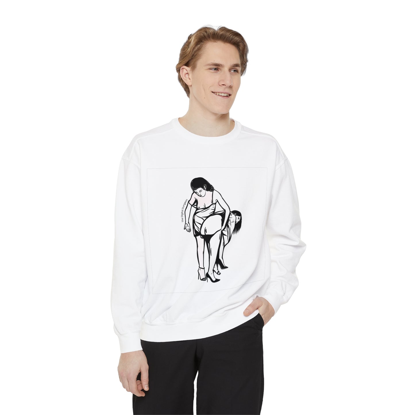 Lesbian Spanking Vintage Fetish Graphic Woman Bondage Sweatshirt / Sweater / Jumper