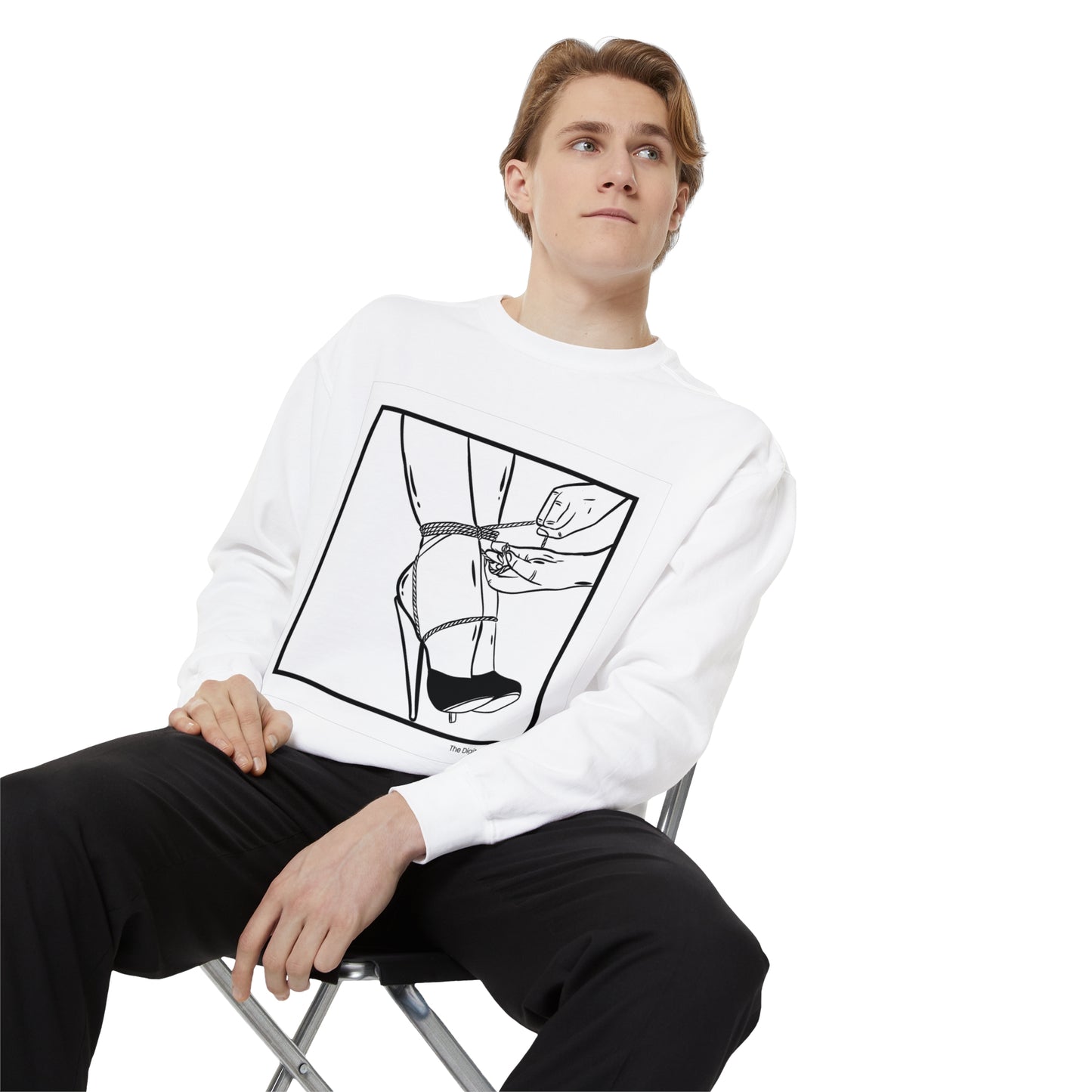 Vintage Fetish Graphic High-Heel Bondage Sweatshirt / Sweater / Jumper